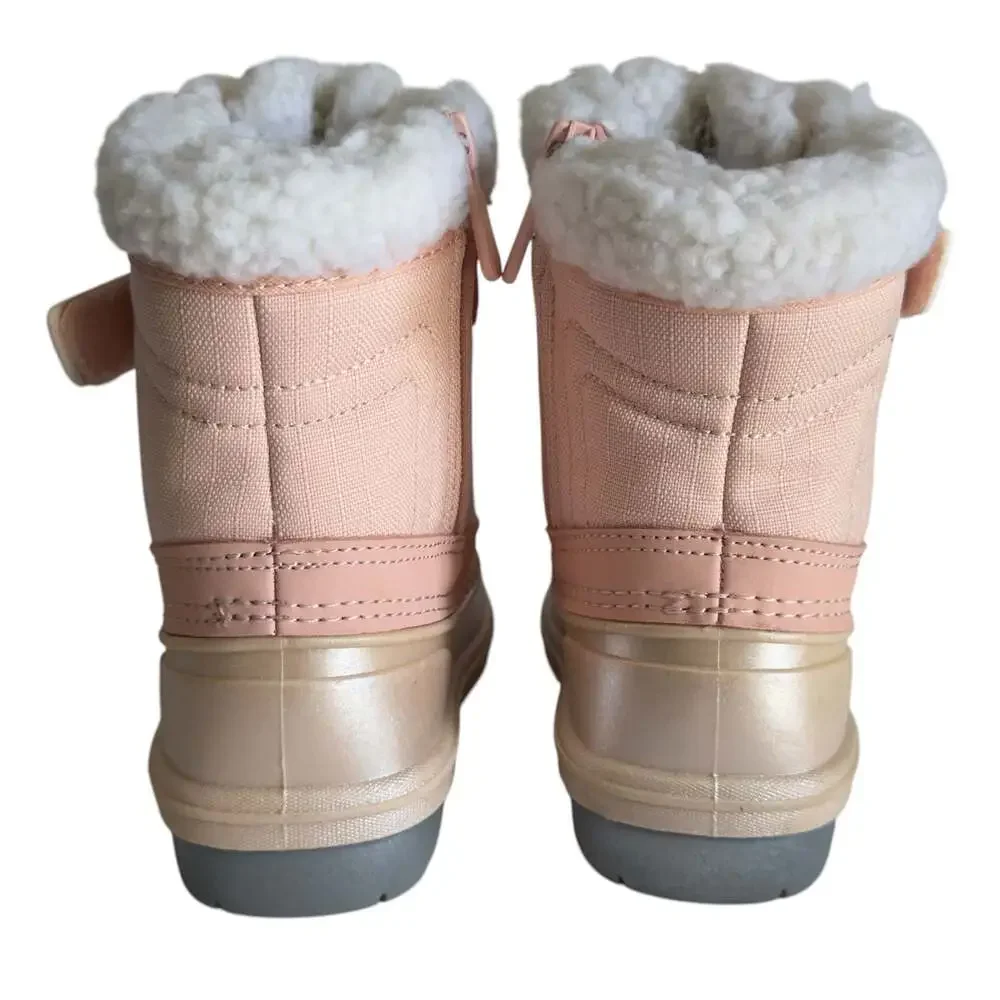 Cat & Jack Sherpa Lined Journey Toddler Girl Pink Winter Snow Boots 8